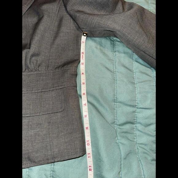 Nine West Women's Blazer Size 4 Gray One-Button Suit Jacket Business Career - Picture 7 of 9